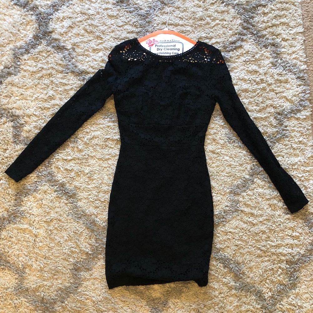 Long sleeve black dress